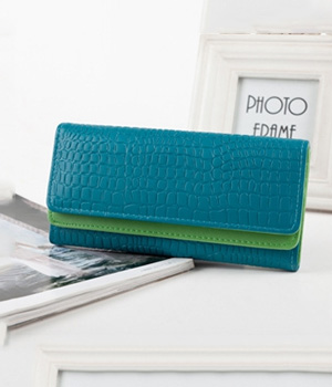 Korea Flip Leather Wallet BG520 Blue