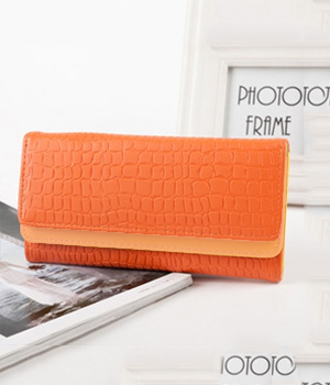 Korea Flip Leather Wallet BG522 Orange