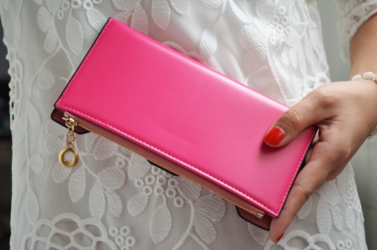 Dompet Canvas Import BG537 Pink