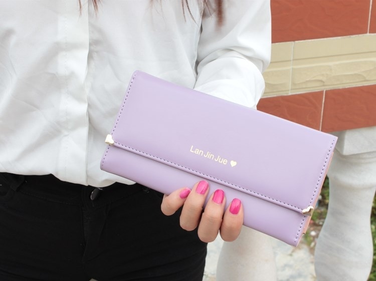 korea Long Wallet BG543 Purple