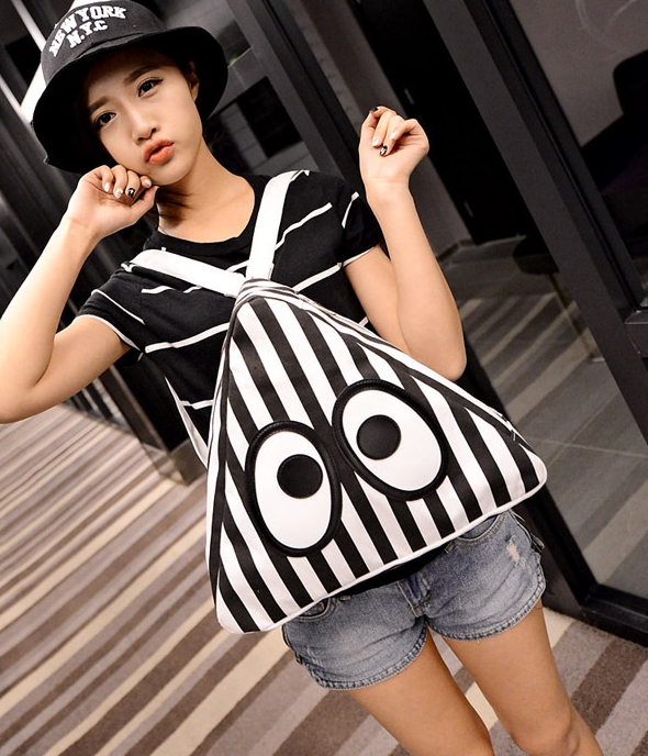 Cute Canvas Backpack BG587 Striped