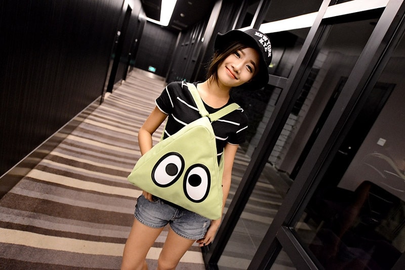 Cute Canvas Backpack BG589 Green