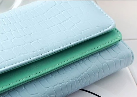 Korea Flip Leather Wallet BG593 Aqua