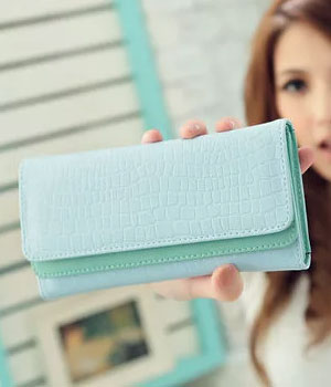 Korea Flip Leather Wallet BG593 Aqua