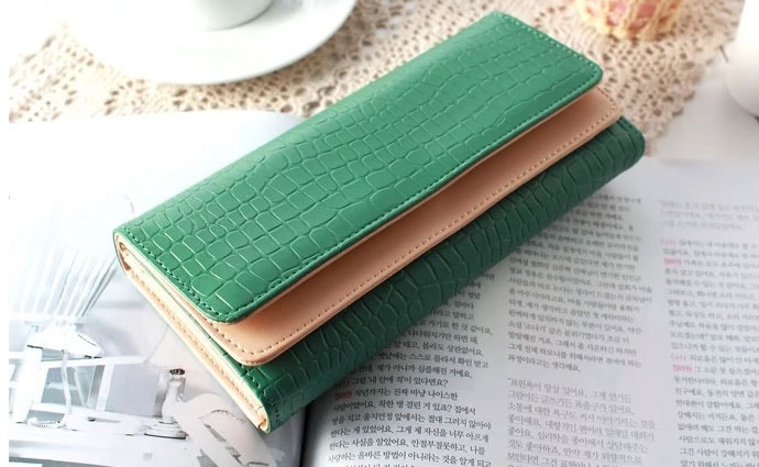 Korea Leather Wallet BG598 Dark Green