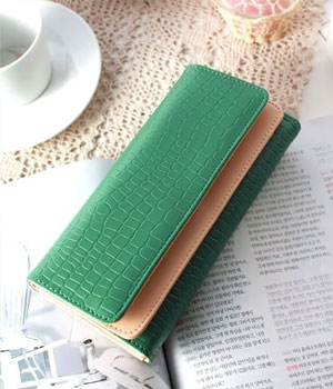 Korea Leather Wallet BG598 Dark Green