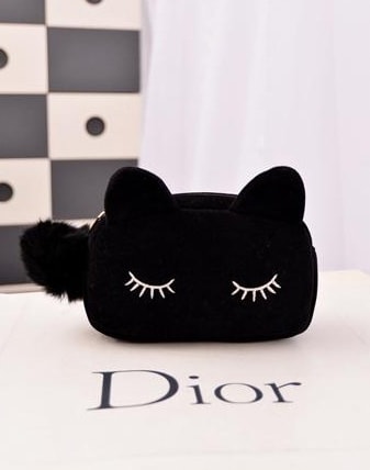 Tas Kosmetik Kucing Import BG604 Black