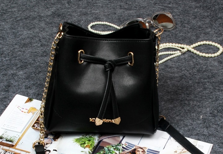 Korea Buckle Shoulder Bag BG652 Black