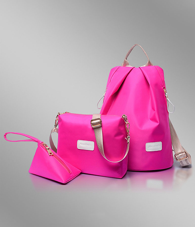 Trendy Backpack Set Import BG657 Pink