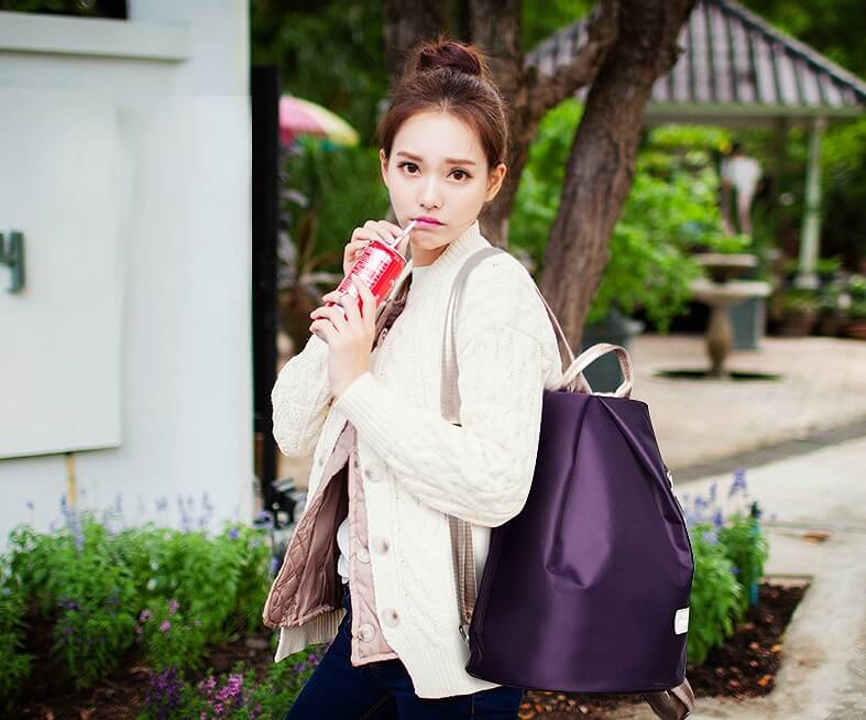 Trendy Backpack Set Import BG659 Purple