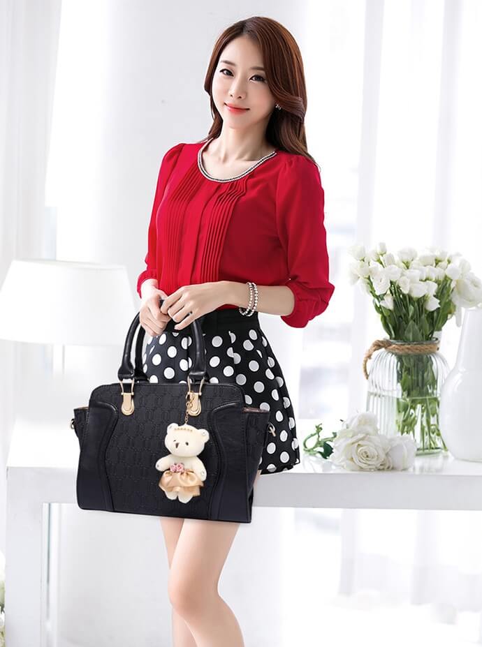 Tas Premium Satu Set Import Bag BG662 Black