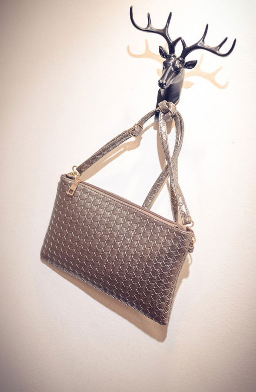 Crocodile Skin Shoulder Bag BG671 Gold