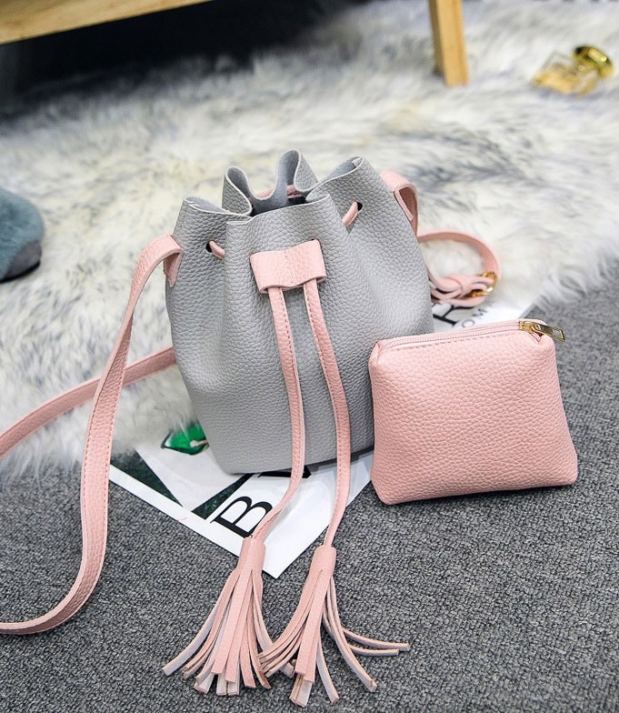 Pouch Bag Set Import BG674 Gray