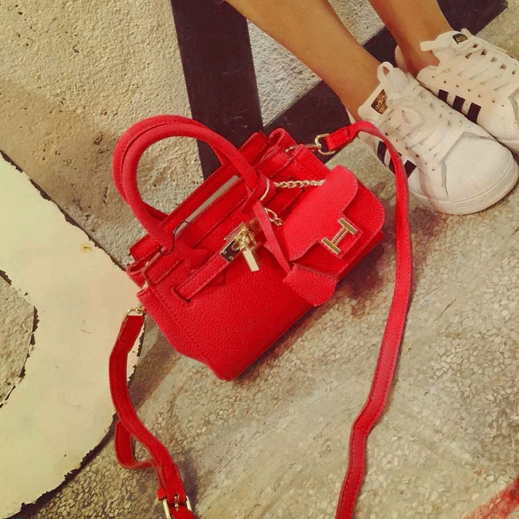 Hand Bag Chain Set Import BG689 Red