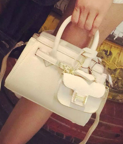 Hand Bag Chain Set Import BG690 White