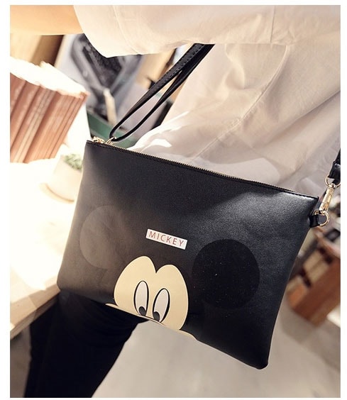 Sling Bag Mickey Mouse Import BG691 Black