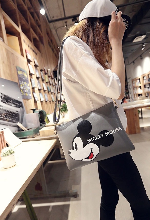 Sling Bag Mickey Mouse Import BG692 Gray