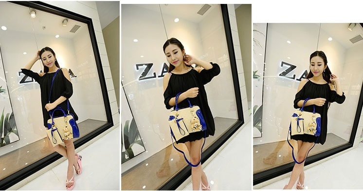 Elegant Hand Bag Korea Import BG697 Beige