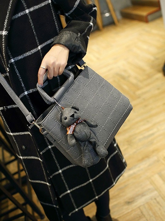 Elegan Teddy Bear Hand Bag BG700 Gray