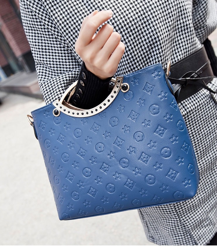 Elegant Shoulder Bag Import BG704 Blue