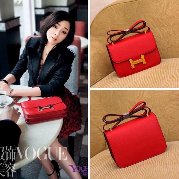 Minimalist Shoulder Bag Import BG712 Red