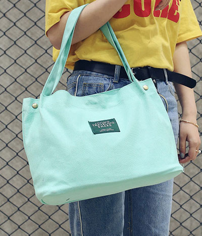 Canvas Shoulder Bag Import BG718 Tosca