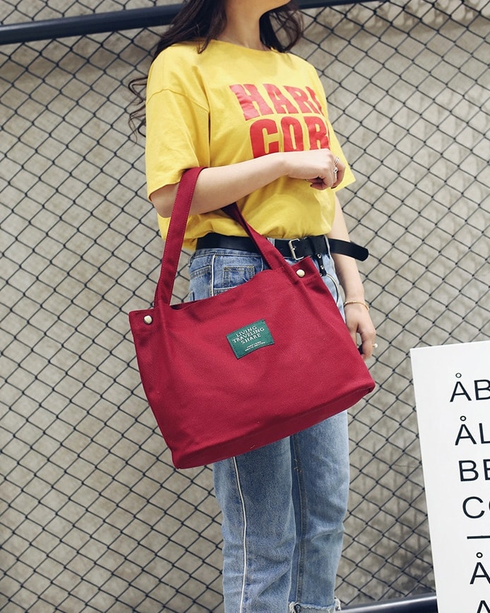 Canvas Korea Shoulder Bag BG721 Red