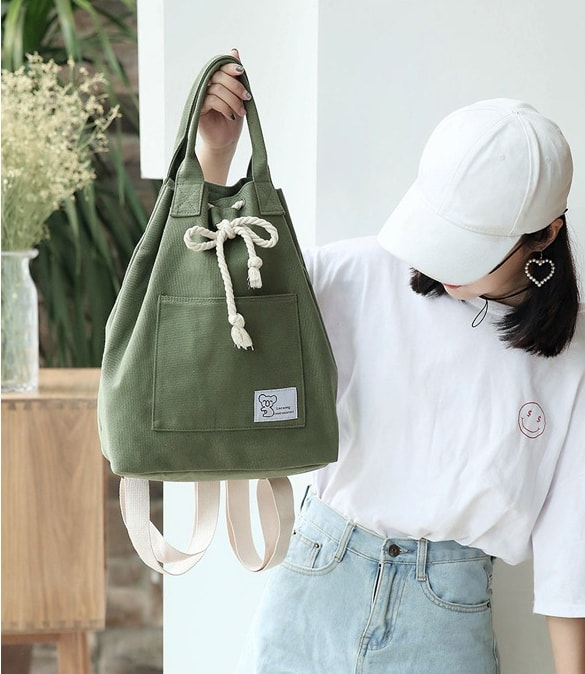 Casual Canvas Backpack Import BG752 Green