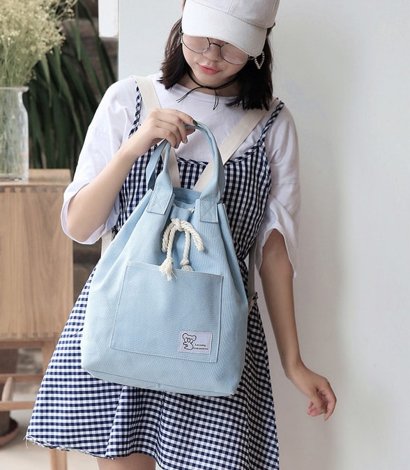 Casual Backpack Import Korea BG754 Blue