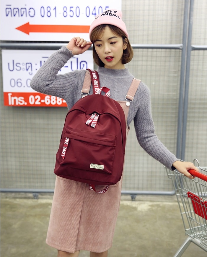 Casual Korea Trendy Backpack BG755 Red