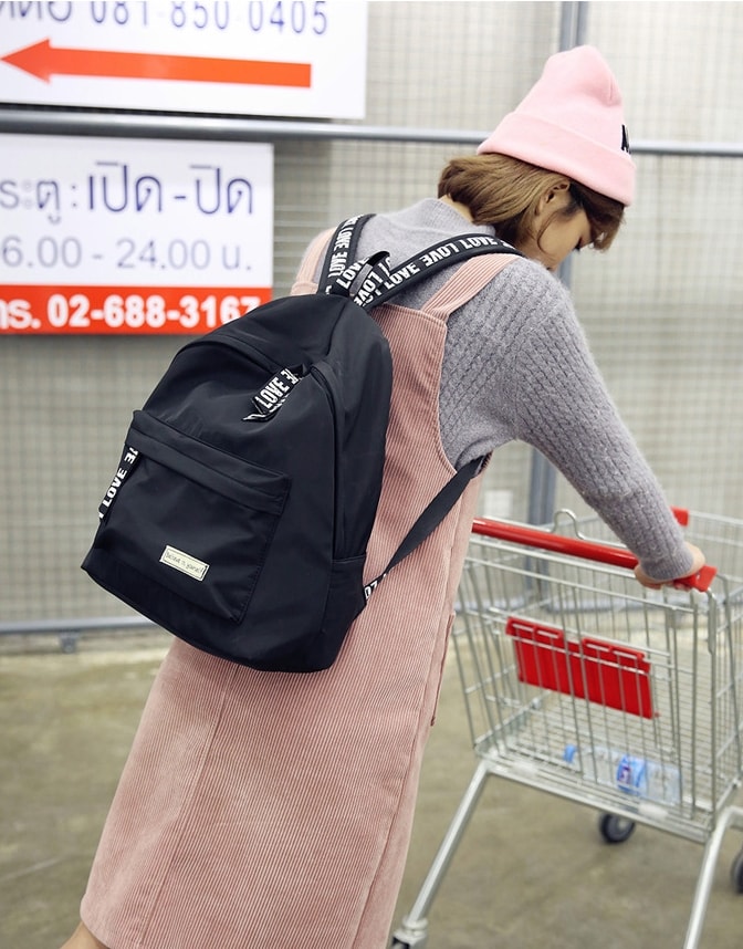 Casual Korea Trendy Backpack BG756 Black