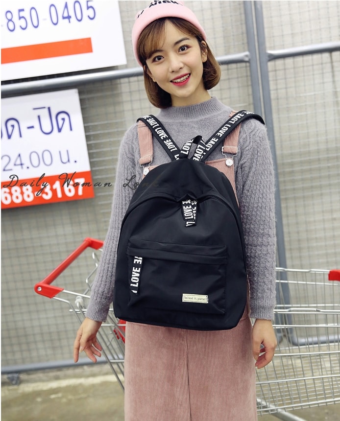 Casual Korea Trendy Backpack BG756 Black