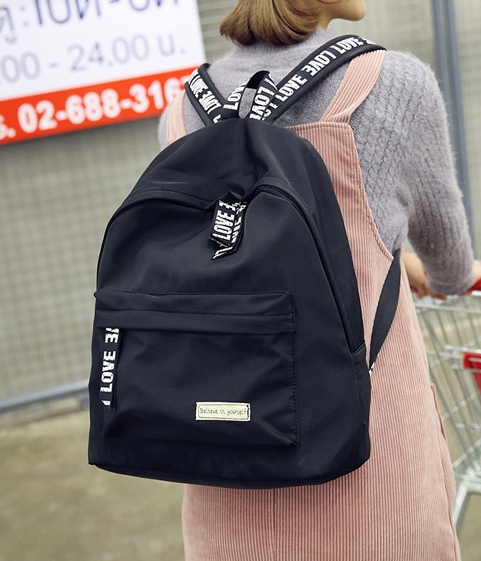 Casual Korea Trendy Backpack BG756 Black