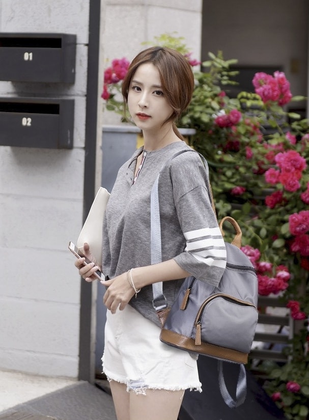 Casual Backpack Korea Import BG757 Gray