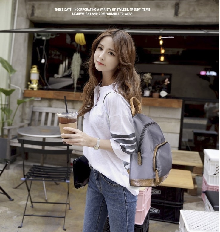 Casual Backpack Korea Import BG757 Gray