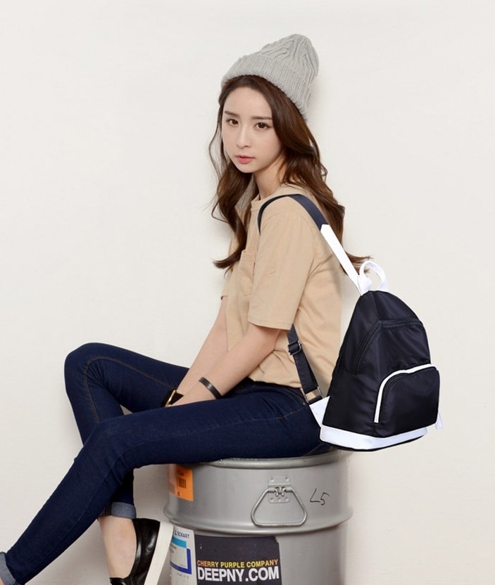 Casual Backpack Korea Import BG758 Black