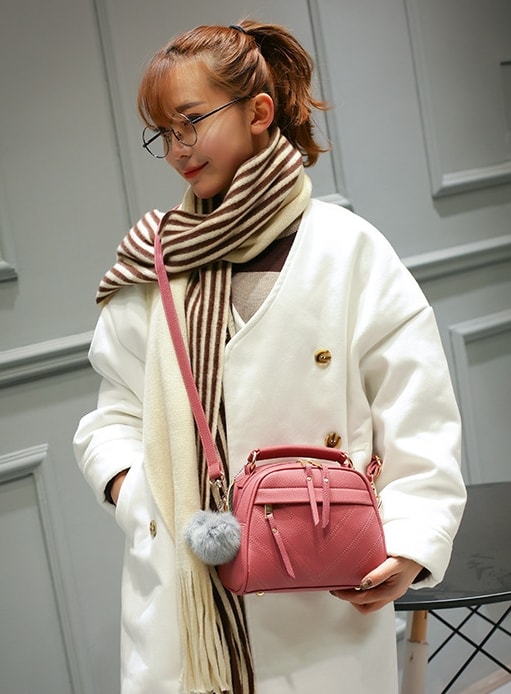 V Style Mini Hand Bag Korea Import BG768 Pink