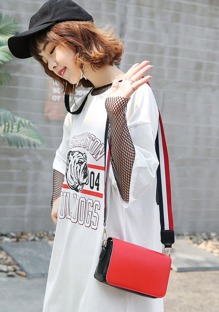 Harajuku Messenger Bag Import BG789 Red