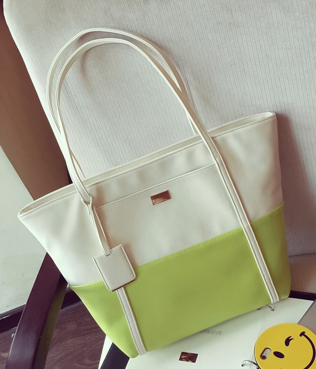 Two Color TOTE Bag Import BG791 Yellow