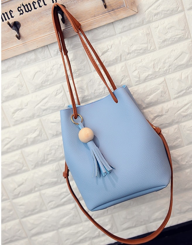 Bucket Pouch Bag Set Import BG794 Blue