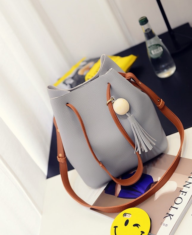 Bucket Pouch Bag Set Import BG795 Gray