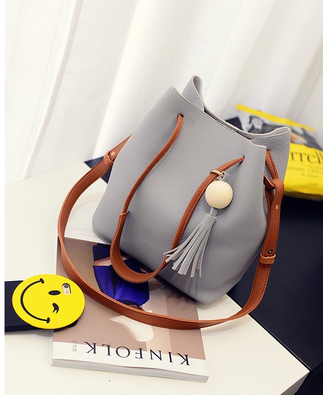 Bucket Pouch Bag Set Import BG795 Gray