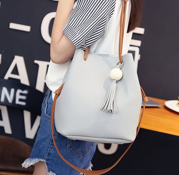 Bucket Pouch Bag Set Import BG795 Gray