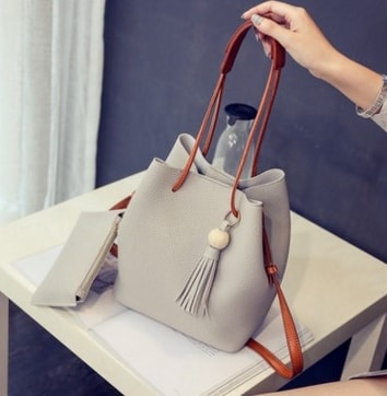 Bucket Pouch Bag Set Import BG795 Gray