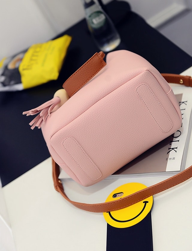 Bucket Pouch Bag Set Import BG796 Pink