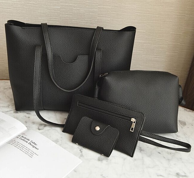 Premium Korea HandBag Set Import BG798 Black