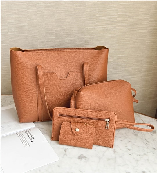 Premium Korea HandBag Set Import BG799 Brown