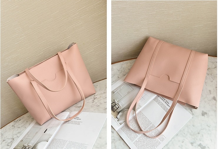 Premium Korea HandBag Set Import BG801 Pink