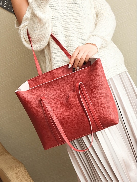 Premium Korea HandBag Set Import BG802 Red