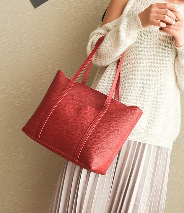 Premium Korea HandBag Set Import BG802 Red